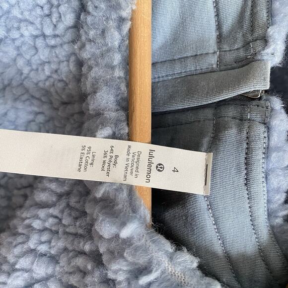 Lululemon Light Blue Wool Whenever Crew Fluffy Sweater Size 4 - Picture 6 of 6